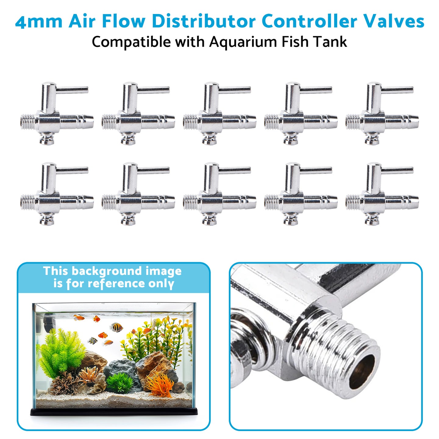 {{ 4mm Air Flow Distributor Controller Valves Suitable for Aquarium Fish Tank }} - Buy Car Parts Online at {{ Kaka Auto Parts }}.