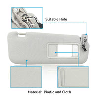 {{ 1 Pair Car Sunvisor Sun Visor Gray Front RH  and  LH Fits For Mazda CX-9 2010-2015 }} - Buy Car Parts Online at {{ Kaka Auto Parts }}.