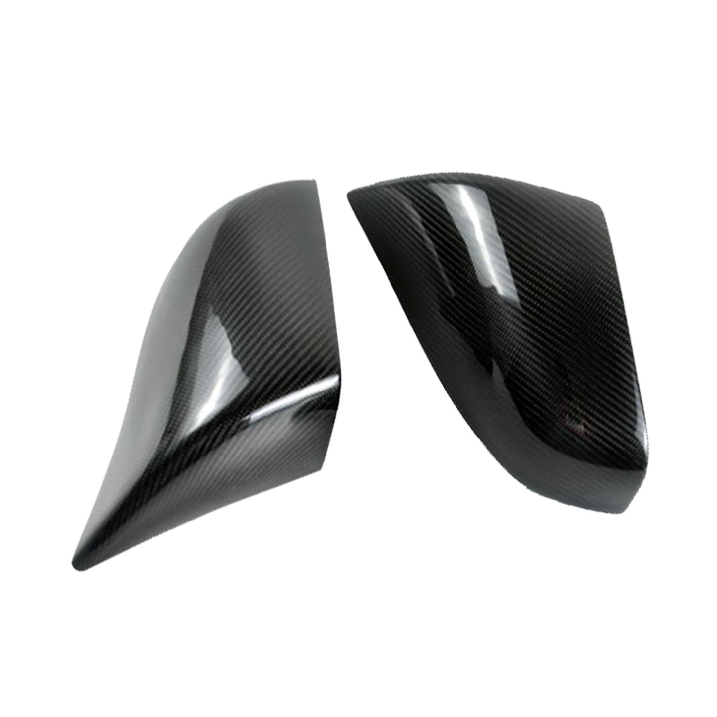 2x Real Carbon Fiber Wing Side Mirror Cover Trim Suitable For Tesla Model S 2012-2020
