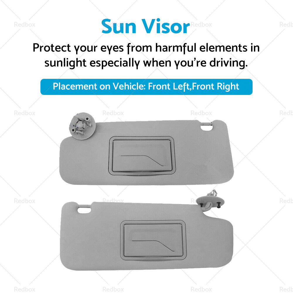 {{ Pair Sun Visor Left Right Suitable For Holden Barina TM 2011-2018 Grey }} - Buy Car Parts Online at {{ Kaka Auto Parts }}.