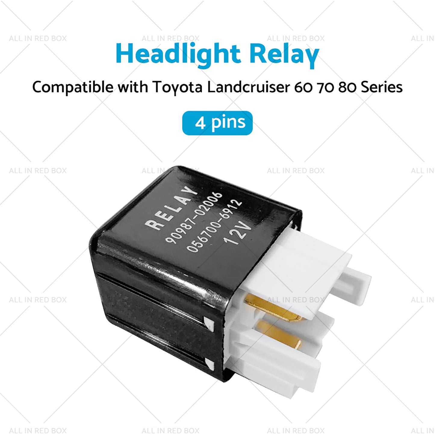 {{ Headlight Relay 12V 4 Pins 90987-02006 Suitable For Toyota Landcruiser 60 70 80 }} - Buy Car Parts Online at {{ Kaka Auto Parts }}.