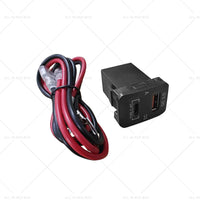 {{ TYPE C  VOLT  QC 3. 0 USB CHARGER Suitable for Toyota Hilux Prado BLUE LED 12v }} - Buy Car Parts Online at {{ Kaka Auto Parts }}.