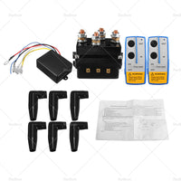 {{ 500A 12V HD Electric Contactor Winch Solenoid Twin Wireless Remote Recovery 4x4 }} - Buy Car Parts Online at {{ Kaka Auto Parts }}.