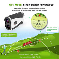 Golf Rangefinder With Slope 1200 Yards 7X Laser USB Charging Type-C Magnetic 7X Laser