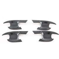 Carbon Fiber Look Door Handle Bowl Strip Covers Suitable for Toyota Kluger 2021–2025
