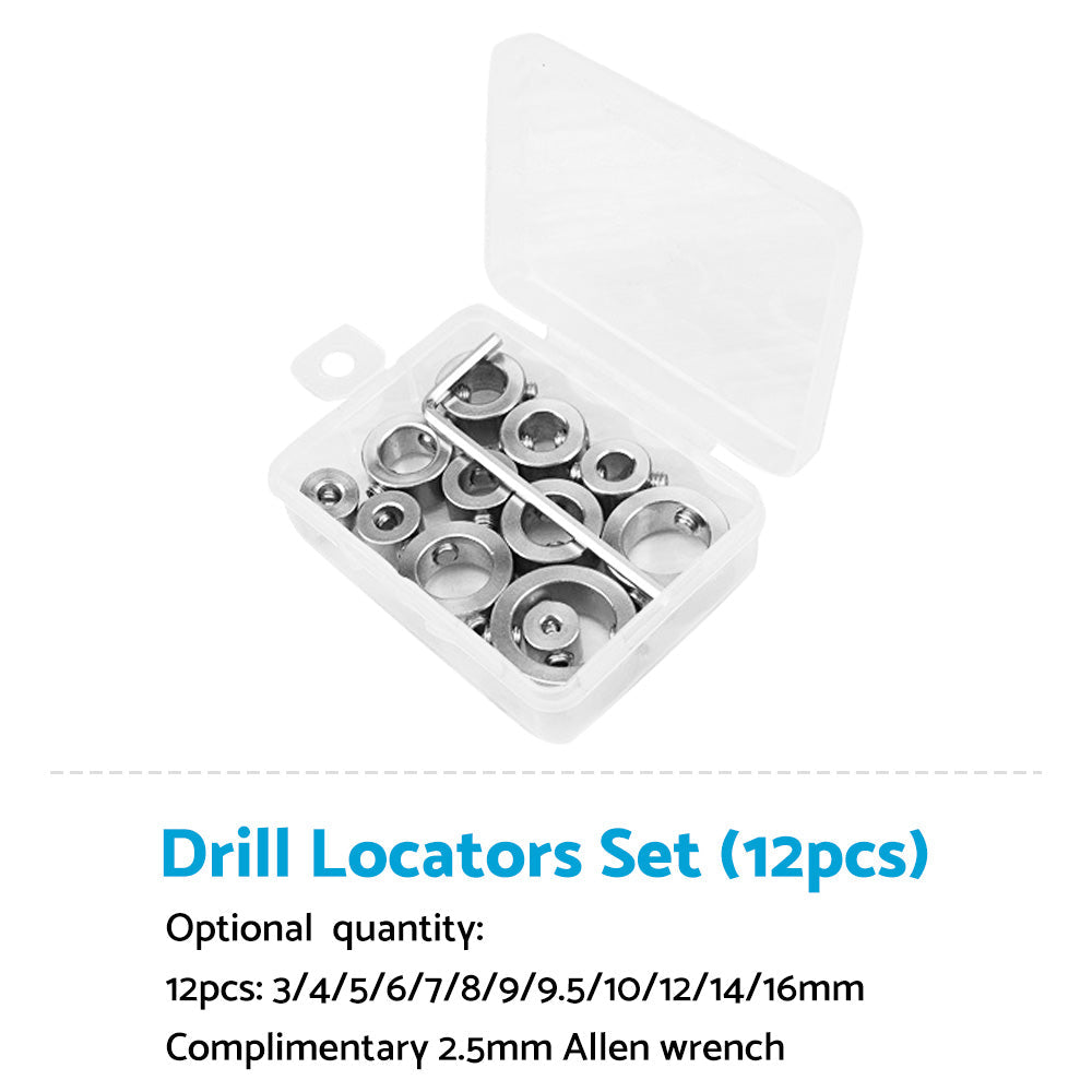 Drill Stop Collar Set 3mm-16mm Drilling Bit Depth Stopper Ring Suitable For Woodworking