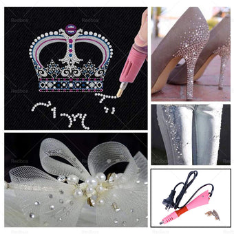 compare product Applicator Wand Heat Gun for Hot fix Hotfix Rhinestone Crystal Tool AU plug
