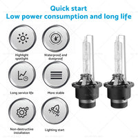 {{ D2R 6000K HID Xenon Headlight Bulbs 35W Suitable For Toyota Honda Mazda Nissan }} - Buy Car Parts Online at {{ Kaka Auto Parts }}.