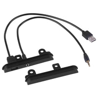 2 DIN Fascia Dash Kit with Side Trims, Brackets, USB & AUX Port Suitable For Toyota