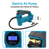{{ Cordless Digital Tyre LED Inflator Pump Tool Suitable For Makita 18V Battery }} - Buy Car Parts Online at {{ Kaka Auto Parts }}.