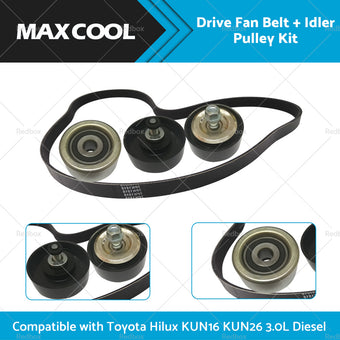 compare product Drive Fan Belt  Idler Pulley Kit Compatible with Hilux 3. 0L Diesel 1KD-FTV KUN16 KUN26