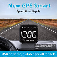 {{ HUD Head Up Display Car LED Digital GPS Speedometer Universal Overspeed Alarm }} - Buy Car Parts Online at {{ Kaka Auto Parts }}.