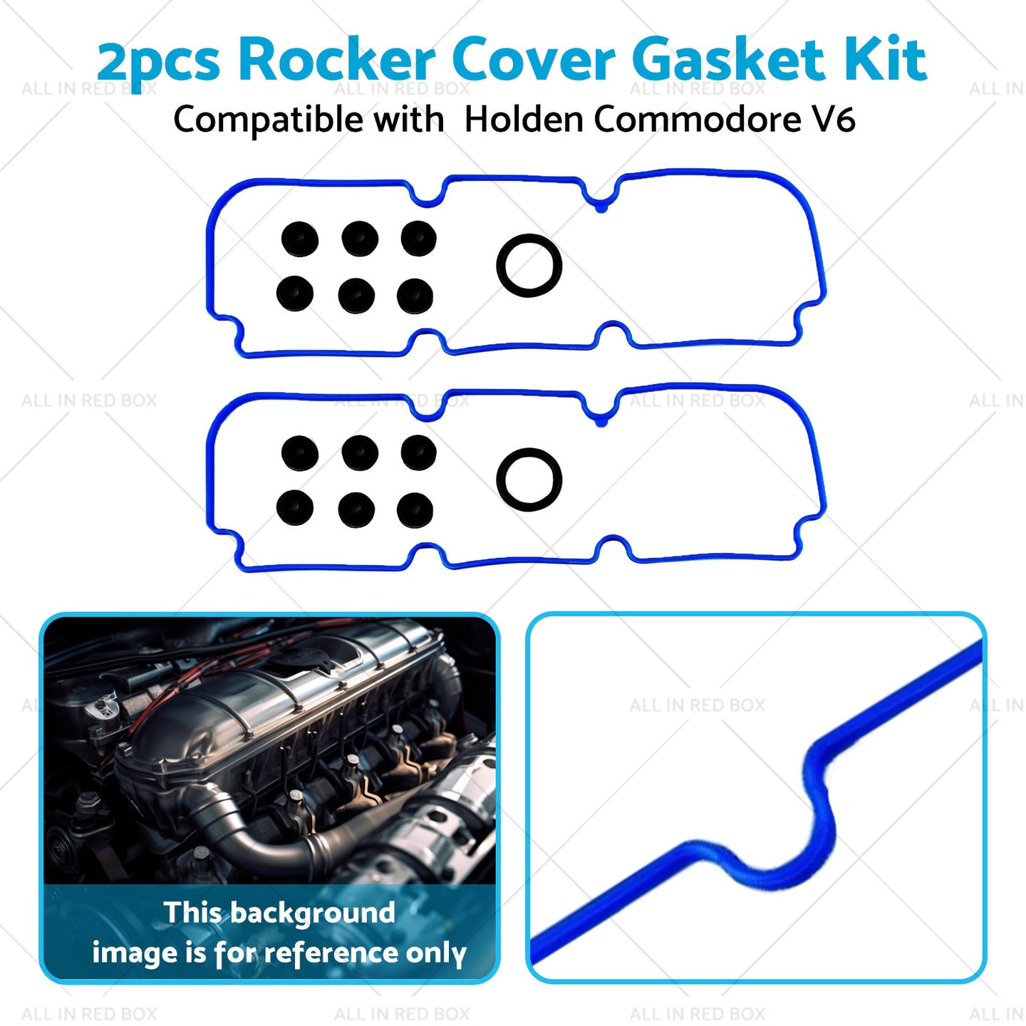 {{ 2x Rocker Cover Gasket Kit Suitable for Holden Commodore VG VQ VN VP V6 3. 8L }} - Buy Car Parts Online at {{ Kaka Auto Parts }}.