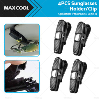 compare product 4PCS Luxury Car Sunglasses Holder Car Visor Sunglasses Clip Sun Ticket Card Hold