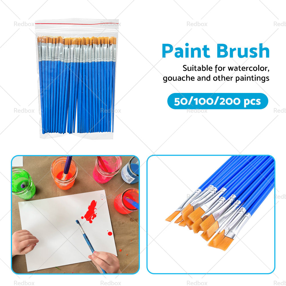 {{ 50-200pcs Flat Paint Brushes Small Brush Bulk for Detail Painting Craft Art Gift }} - Buy Car Parts Online at {{ Kaka Auto Parts }}.