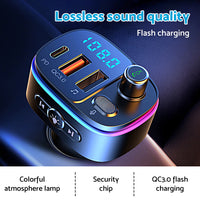 Bluetooth-compatible FM Transmitter Wireless Car Radio Adapter USB Charger Call