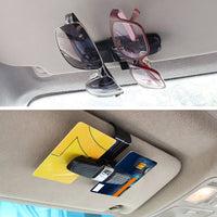 2x Car Sunglasses Holder Clip Case Eyeglasses Ticket Card Mount