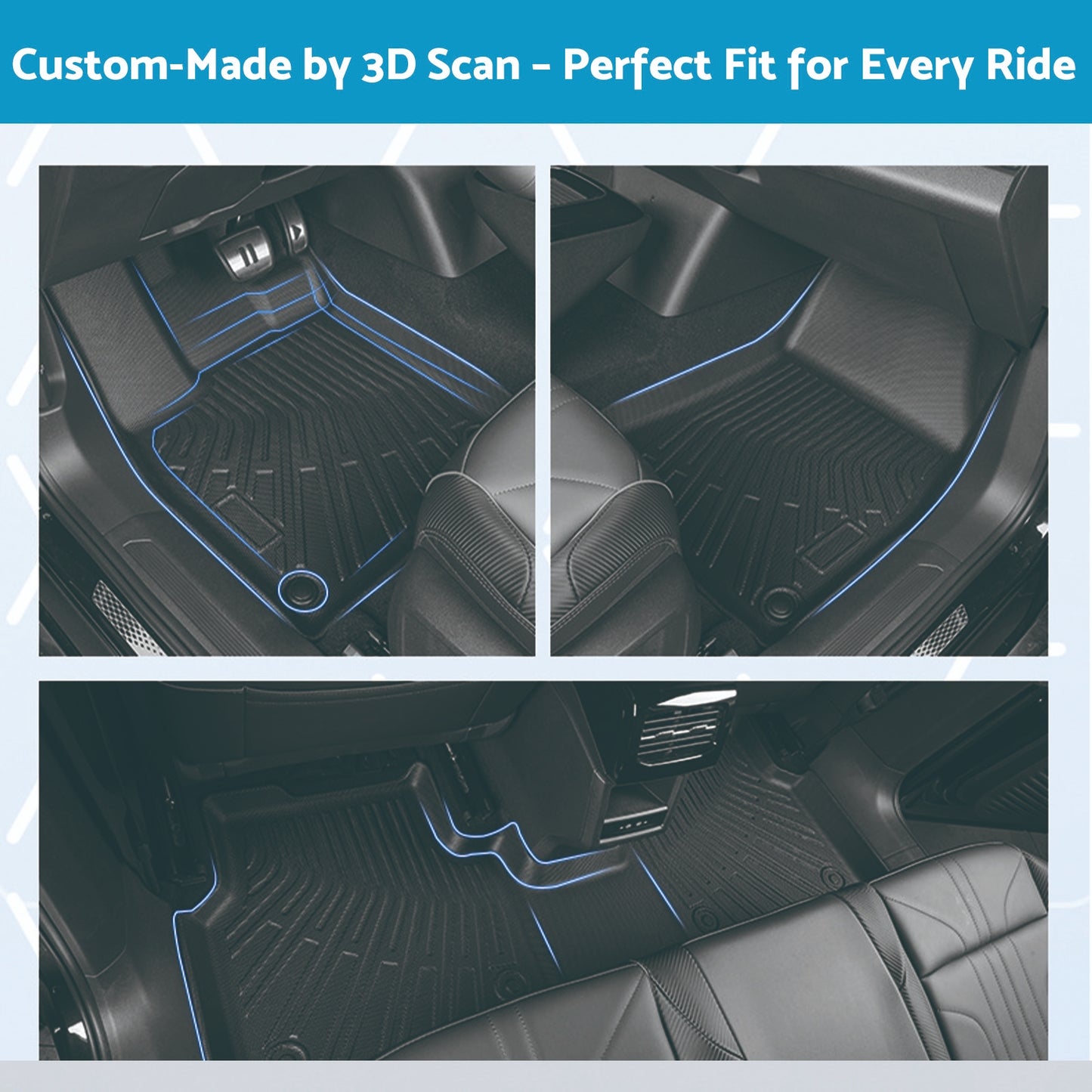 TPE 3D Moulded Floor Mats Suitable For BYD Shark 6 2024+ All-Weather Liners