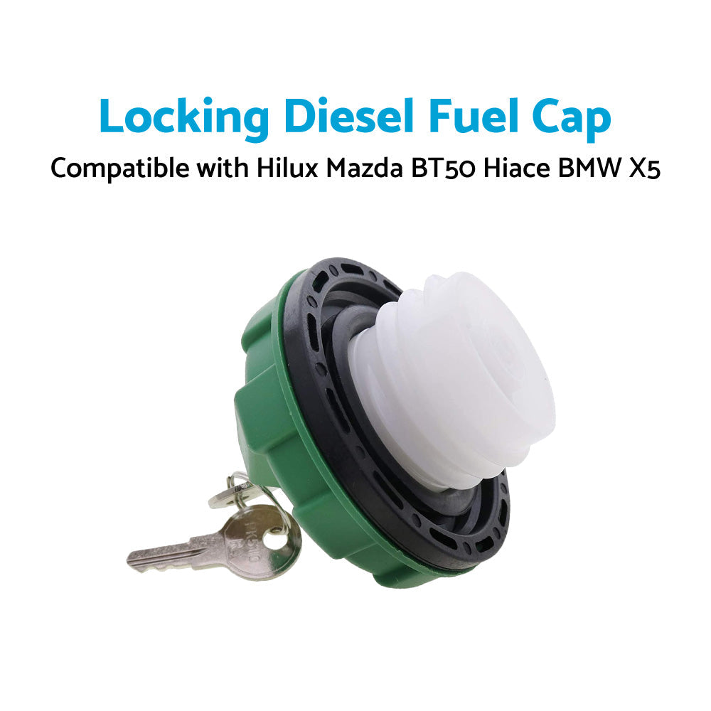 Locking Diesel Fuel Cap Suitable For Toyota Hilux, Mazda BT-50, Hiace, Ford Ranger, BMW X5