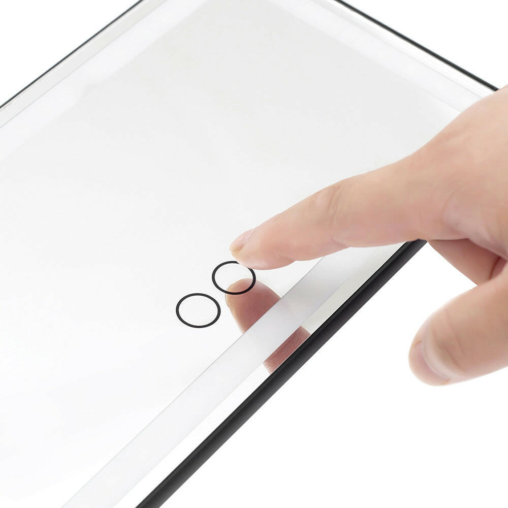 Sun Visor Makeup Cosmetic Mirror Set with 3-Type 60 LED Light 26x13cm Black Suitable For Universal Cars