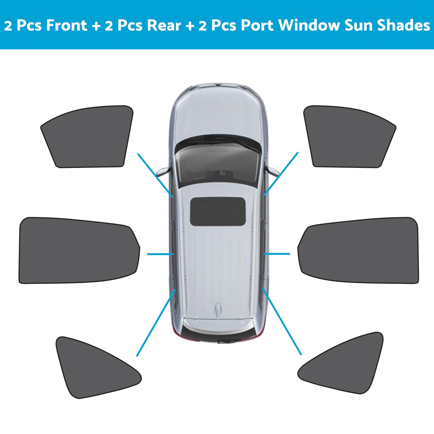 Magnetic Window Mesh Sun Blind Shade Suitable For MG ZS / ZST / ZS EV 2018-2023