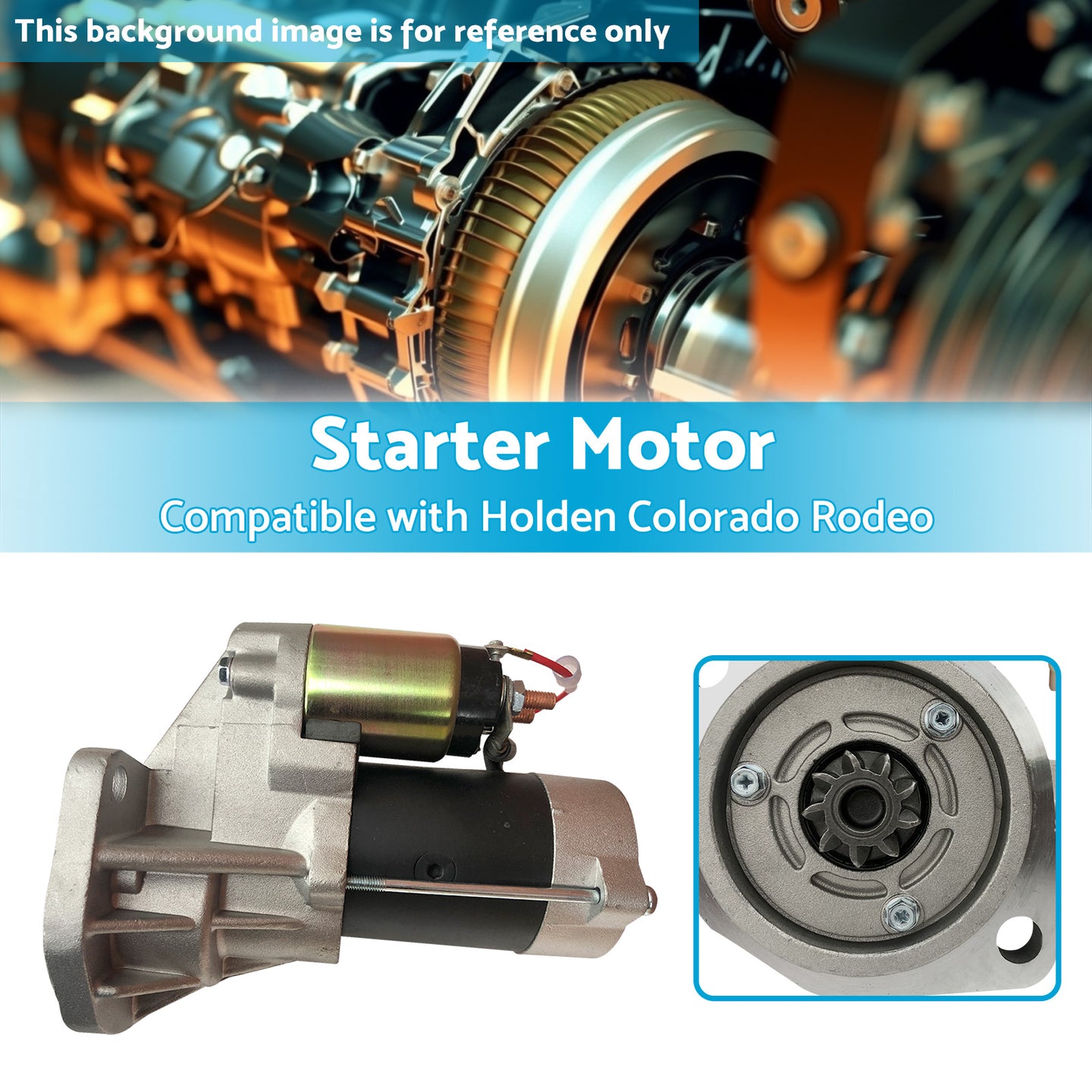 {{ Starter Motor Suitable for Holden Colorado Rodeo Isuzu TF 3.0L Diesel 4JJ1 08-12 }} - Buy Car Parts Online at {{ Kaka Auto Parts }}.