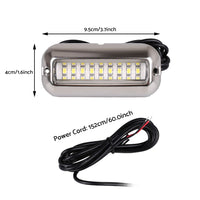 2x Blue 27LED Underwater Marine Transom Boat Light 316 Stainless Steel Pontoon