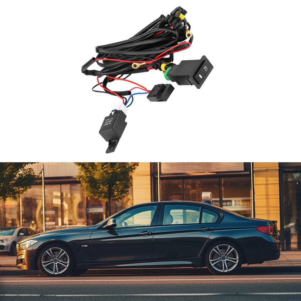 {{ Harness Kit 12V Car LED Fog Light On Off Switch Wiring Harness Fuse Relay Kit }} - Buy Car Parts Online at {{ Kaka Auto Parts }}.