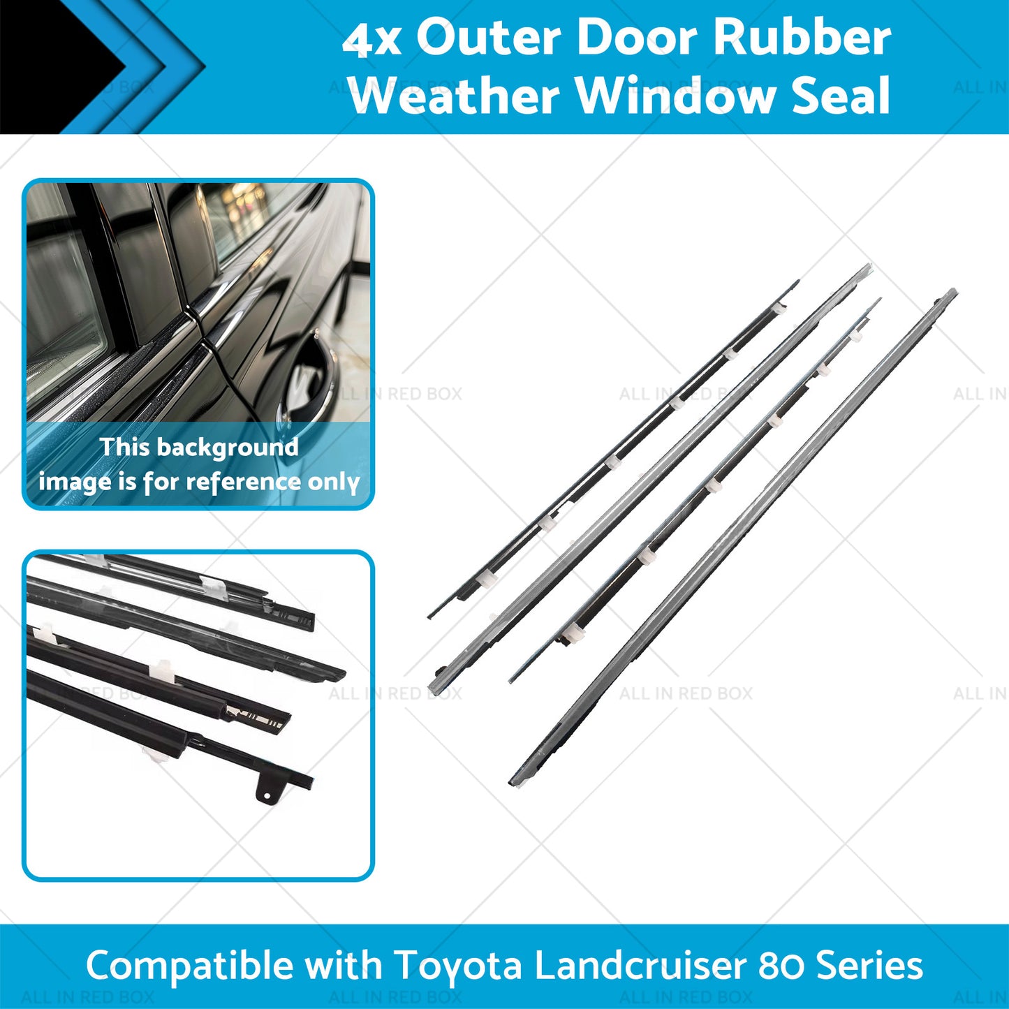 {{ Outer Door Rubber Weather Window Seal Suitable For Toyota Landcruiser 80 Series }} - Buy Car Parts Online at {{ Kaka Auto Parts }}.