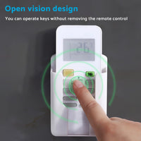 Air Conditioner Remote Control Holder Wall-Mounted Cover Storage Universal White
