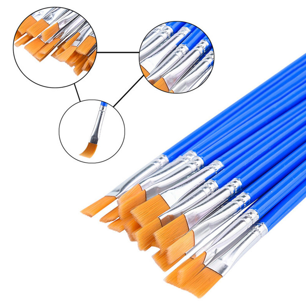 Flat Paint Brushes Set 50-200x Suitable For Detail Painting Craft Art and Gift Applications