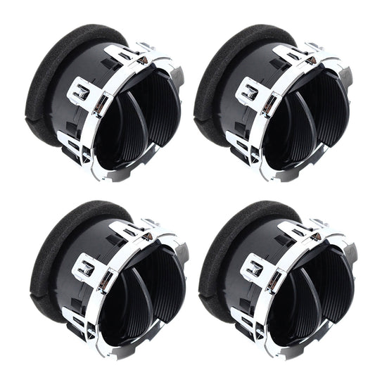 4x Dash Air Vents Black Chrome Suitable For Ford F-250 F-350 Super Duty 08-16