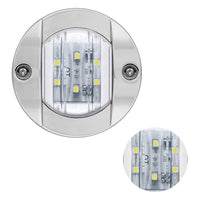 4x Round LED Marine Boat Cabin & Deck Courtesy Lights Suitable For Walkway – White Stern Light