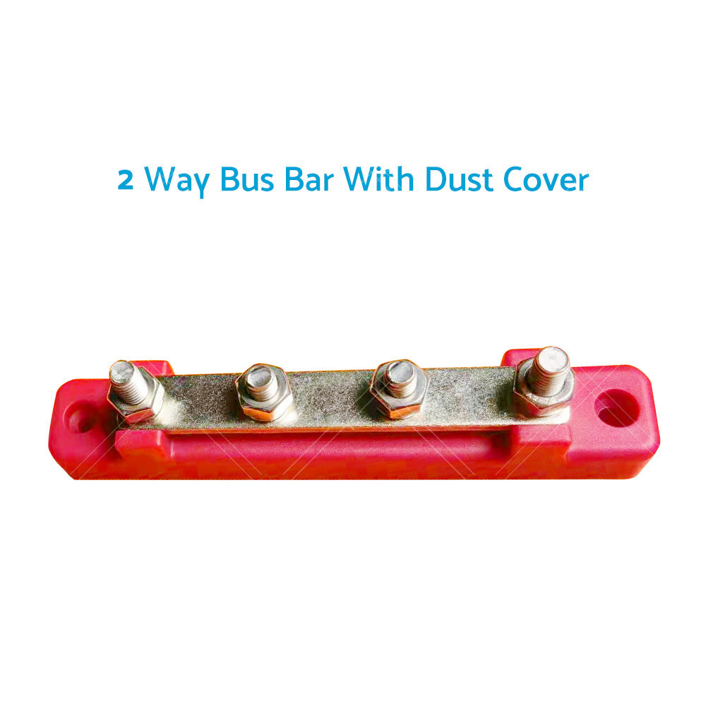 {{ 2 Way 6 Way Bus Bar Power Distribution 12V 150A Rated Terminal Block Black Red }} - Buy Car Parts Online at {{ Kaka Auto Parts }}.