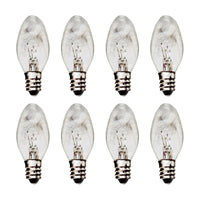 8x 7W/10W 240V E12/E14 Clear Bulbs Suitable For Night Light Replacement Warm Yellow Light