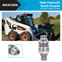 {{ For Bobcat Male Hydraulic Flat Face Quick Coupler 6679837 46mm 1 13 or 16 inch  thread }} - Buy Car Parts Online at {{ Kaka Auto Parts }}.