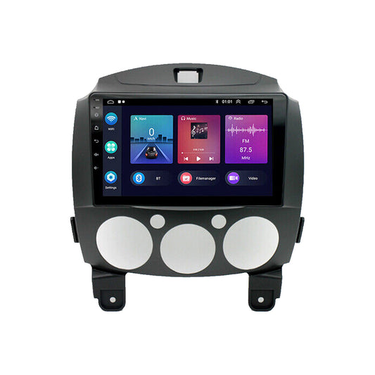Android 13 Head Unit 9'' Apple CarPlay Bluetooth Suitable For Mazda 2 2007-2014