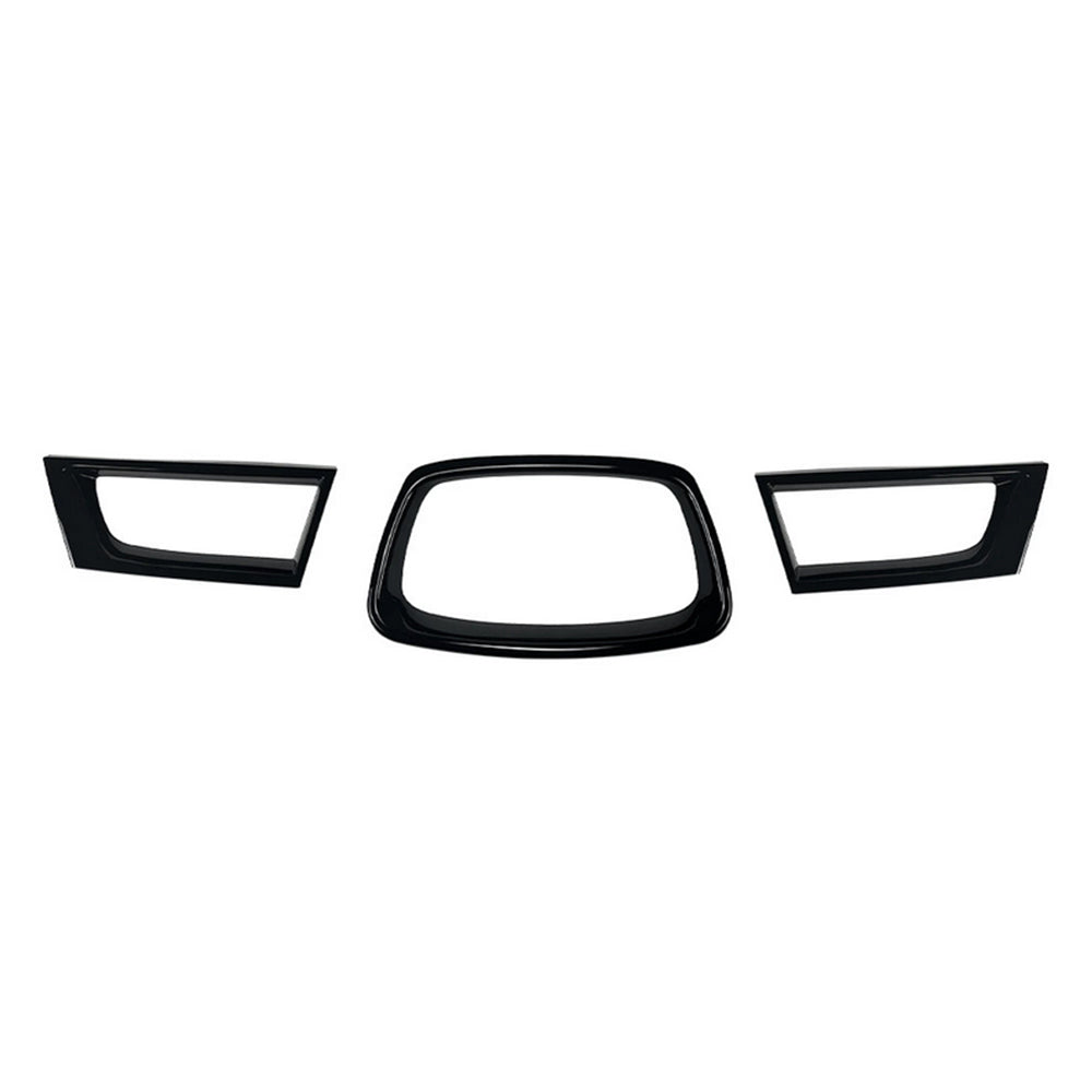3x Gloss Black Front Grille Trim Suitable For Subaru Impreza WRX MK6 2006-2007
