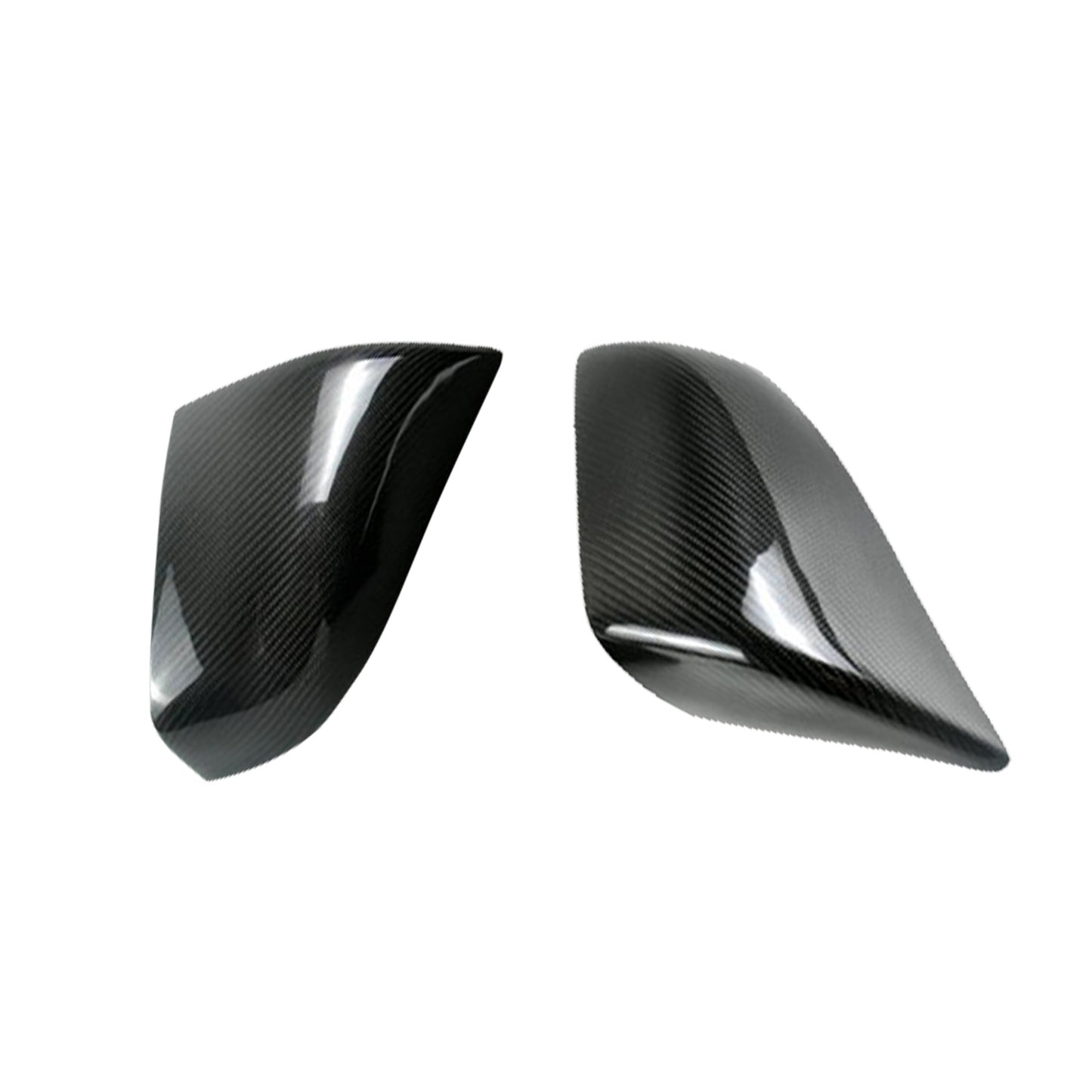 2x Real Carbon Fiber Wing Side Mirror Cover Trim Suitable For Tesla Model S 2012-2020