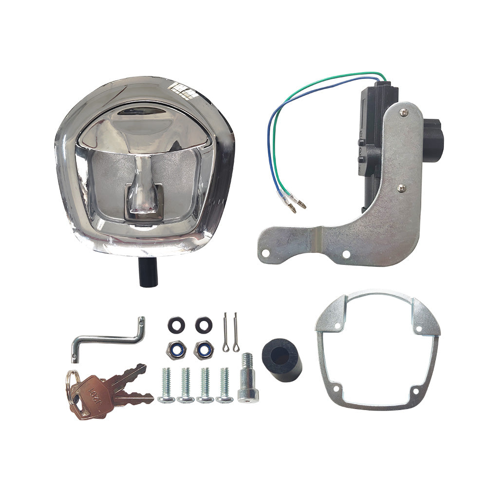 Chrome Power Operated Whale Tail T Handle 12V Folding Lock Suitable For Trailer Canopy