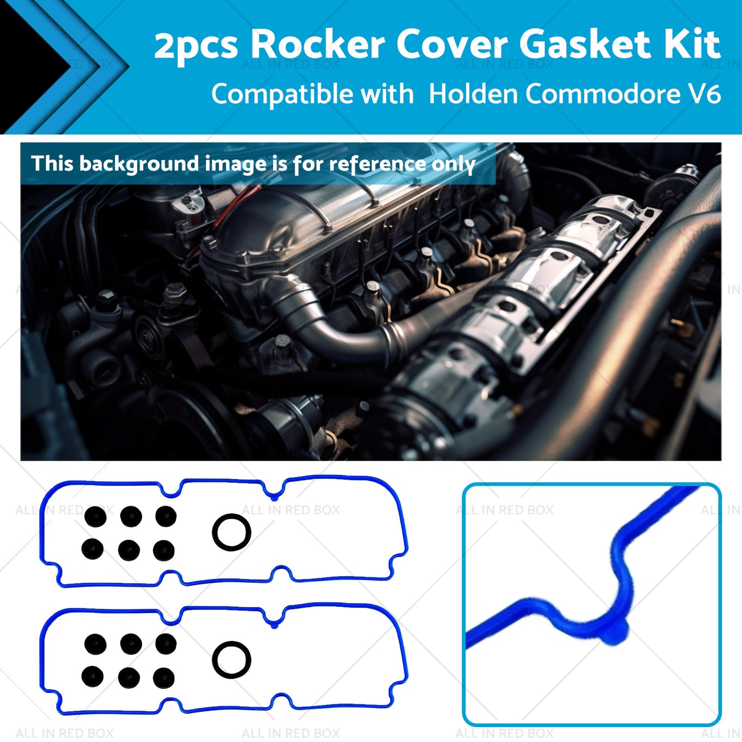 {{ 2x Rocker Cover Gasket Kit Suitable for Holden Commodore VG VQ VN VP V6 3. 8L }} - Buy Car Parts Online at {{ Kaka Auto Parts }}.