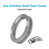 304 Stainless Steel Worm Clamp Hose Clamps with Fasteners Suitable For DIY Adjustable Use