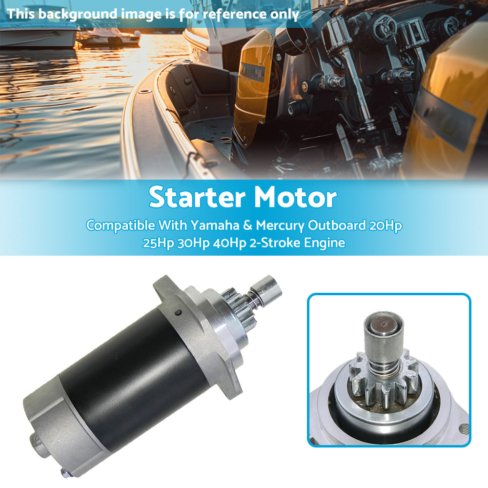 {{ Starter Motor Suitable For Yamaha Mercury Outboard 20Hp 25Hp 30Hp 40Hp 2-Stroke }} - Buy Car Parts Online at {{ Kaka Auto Parts }}.