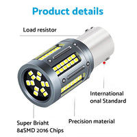 LED White Rear Reverse Bulbs BA15s Suitable For Holden Commodore VT VX VY VZ VE