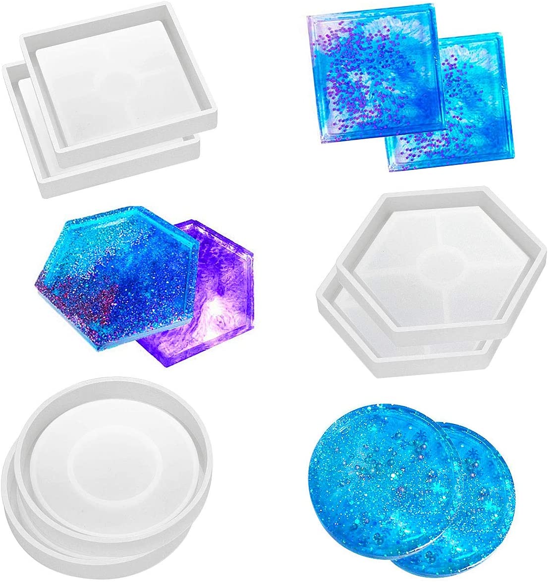 Snowflake Silicone Pendant Mold Making Jewelry Resin Necklace Mould Craft DIY 3D