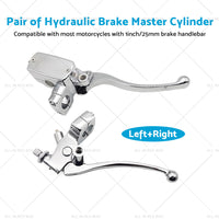 {{ 1inch Chrome Motorcycle Handlebar Hydraulic Brake Master Cylinder  and  Clutch Lever }} - Buy Car Parts Online at {{ Kaka Auto Parts }}.